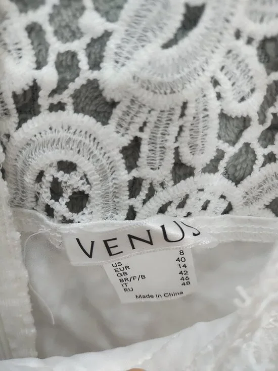 Venus Eyelet Mermaid Sleeveless Maxi Dress-Sz 8 - Picture 4 of 12